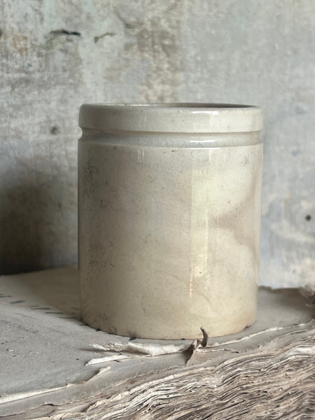 Crazed Antique Confiture Pot