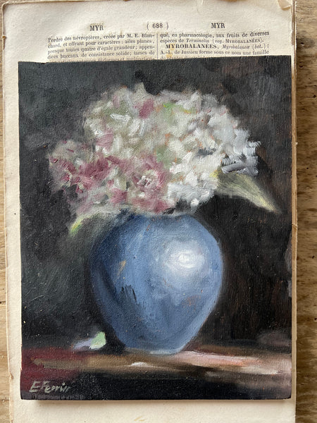 Beautiful French Floral Oil Painting Hydrangeas