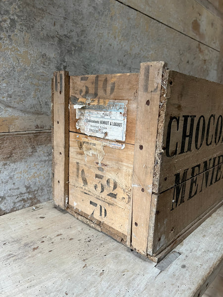 Vintage Chocolat Menier Crate Box