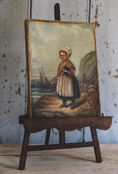 Beautiful Antique Oil On Canvas