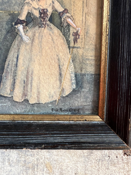 Sweet Vintage Framed Painting