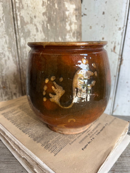 Rustic Glazed Earthenware Pot