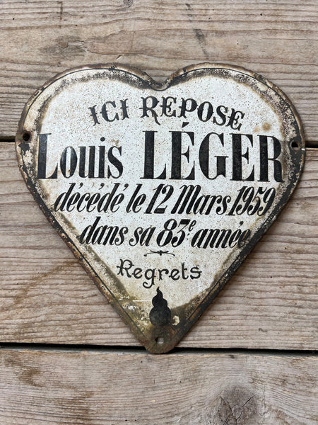 Vintage French Rustic Memorial Heart