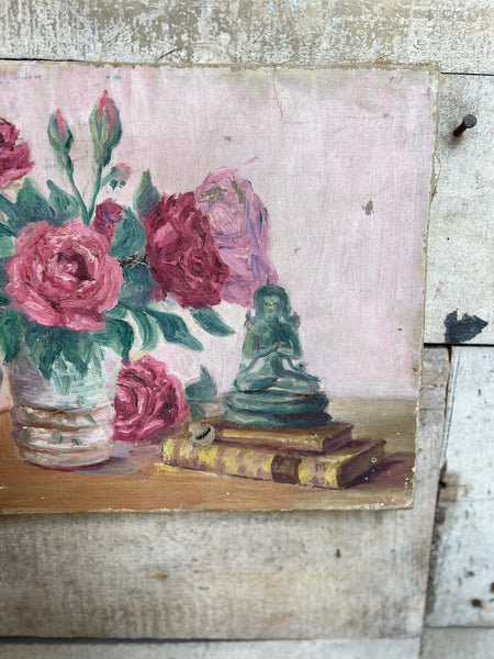 Dusky Floral Paining on Canvas