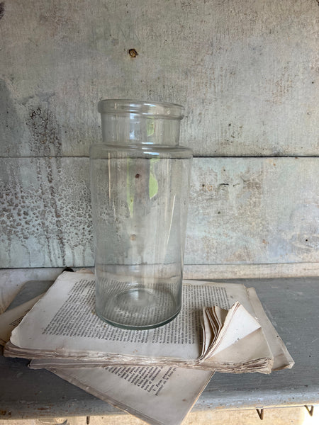 French Vintage Glass Preserves Jar