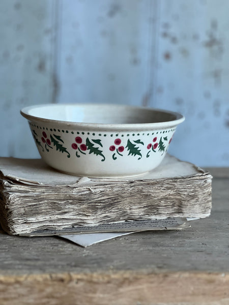 Vintage French Stencilled Christmas Bowl