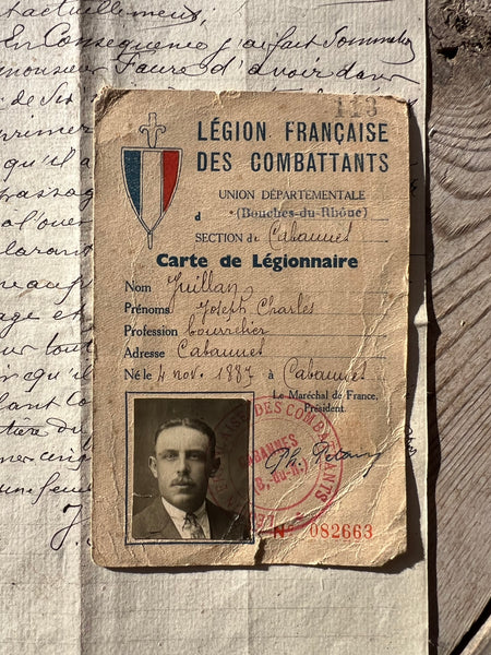 1887 French Legion ID Card