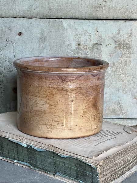 Large Buttery Antique Confiture Pot