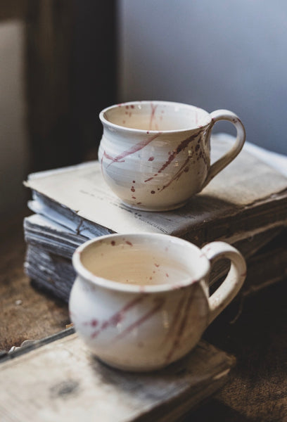 Artisan Handmade Mugs - Pink Splatter
