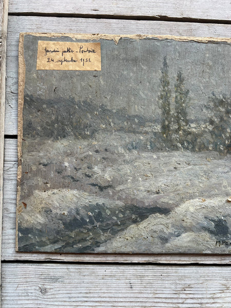 1951 M Poncelet French Landscape Oil Painting