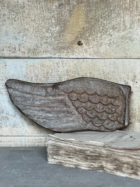 Antique Wooden Carved Wing