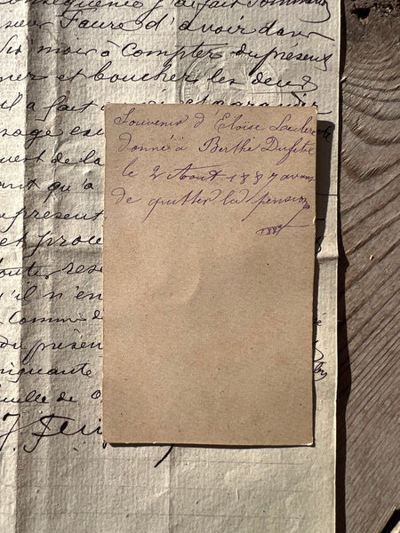 1887 Sweet French Card