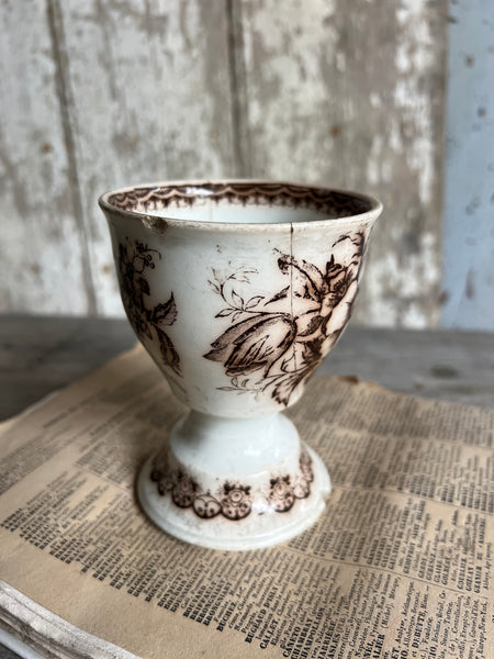 Antique French Transferware Chalice