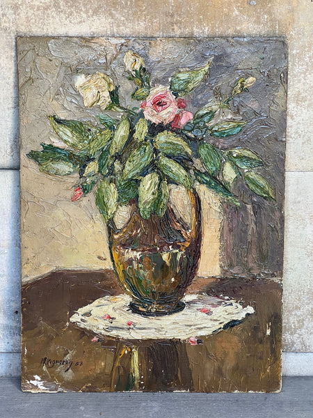 French Floral Oil Painting