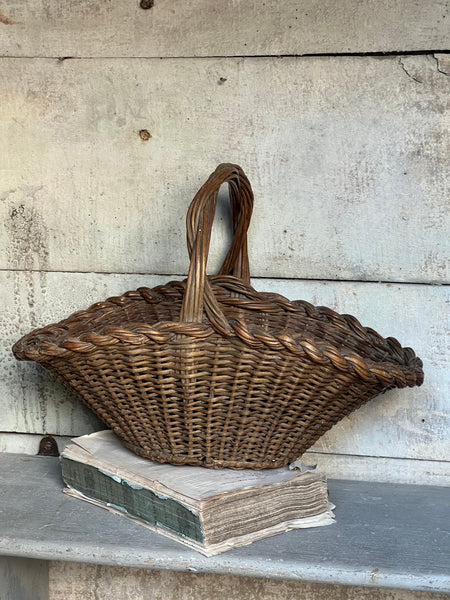 Vintage French Handled Basket