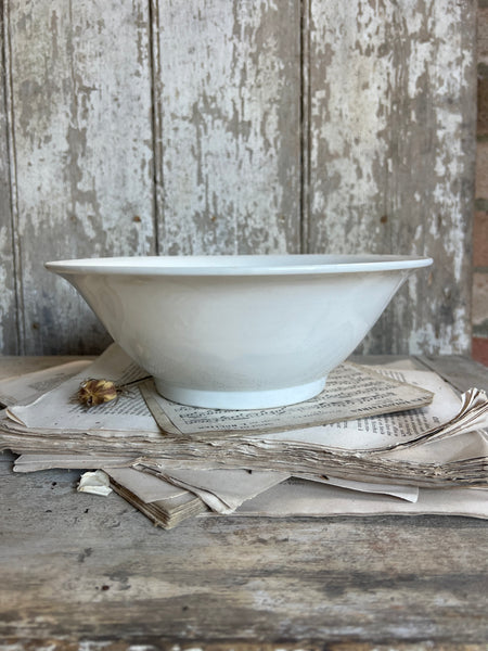 Beautiful Crisp White Large French Bowl