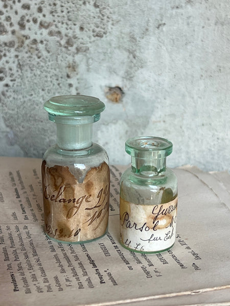 Simple Vintage French Chemist Bottles