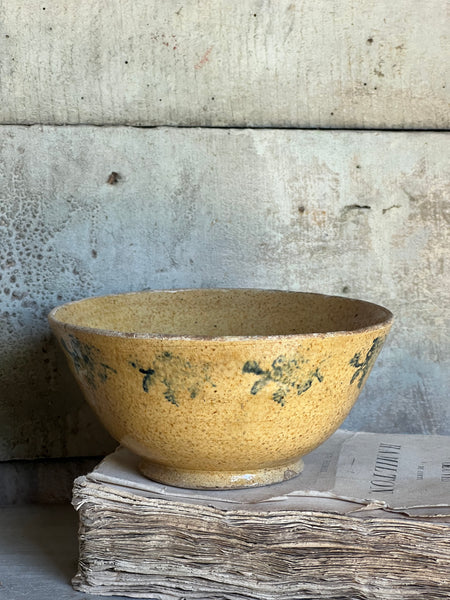 Vintage French Spongeware Bowl