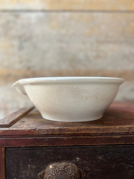 Large Beautifully Crazed French Bowl