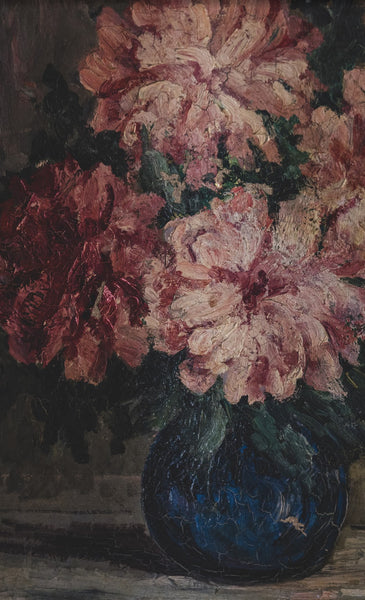 French Floral Oil on Canvas