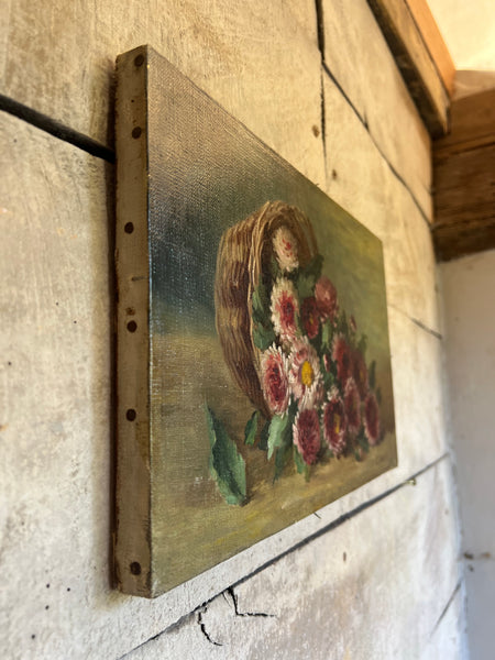 French Floral Oil on Canvas