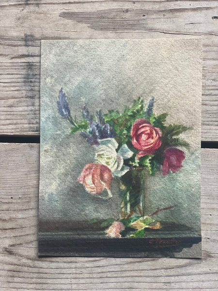 Beautiful Small Floral  Watercolour Painting
