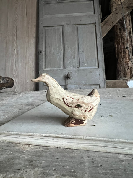 Sweet Antique Carved Goose