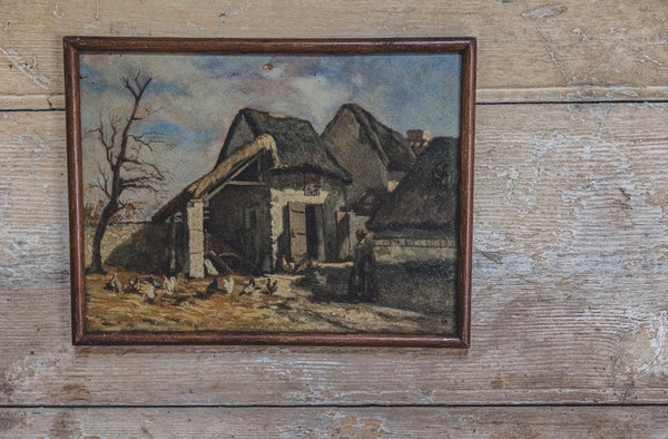 French Farmyard Chicken Painting