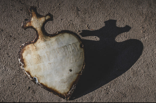 French Vintage Enamel Memorial Heart