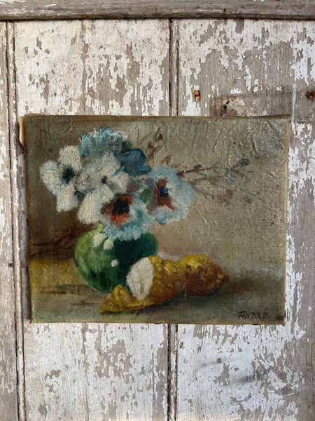 Antique French Floral Painting