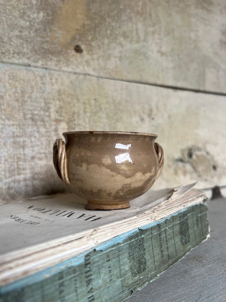 Crazed Antique Confiture Pot