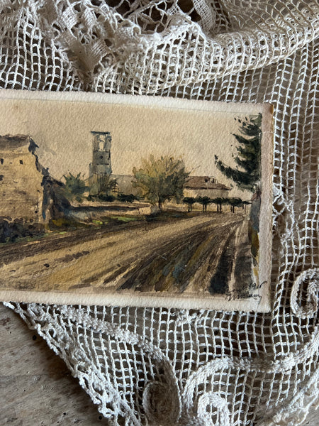 Hand Painted French Postcard