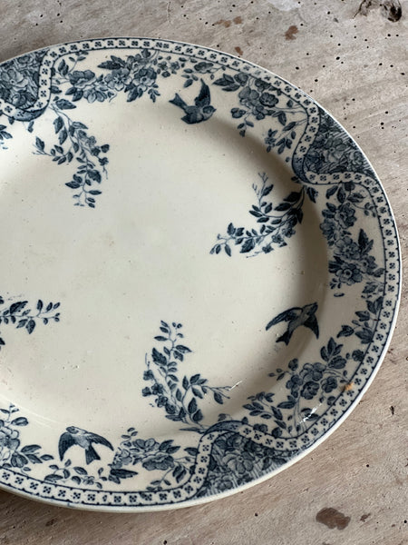 Terre De Fer Porcelain Birds Plate