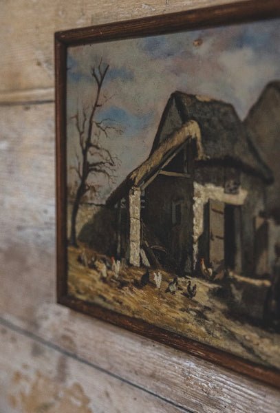 French Farmyard Chicken Painting