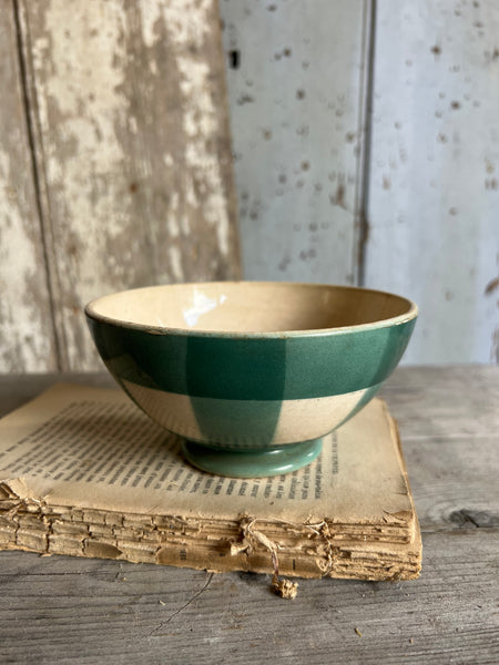 French Gingham Style Cafe au Lait bowl