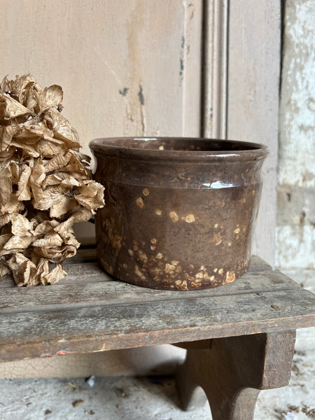 French Crazed Wide Jar