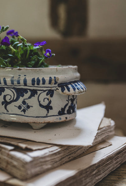 Antique French Handpainted Dish