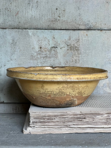 Antique Medium Earthenware Bowl from Provence