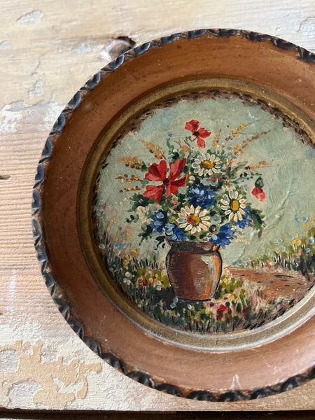 Beautiful Framed French Floral Oil