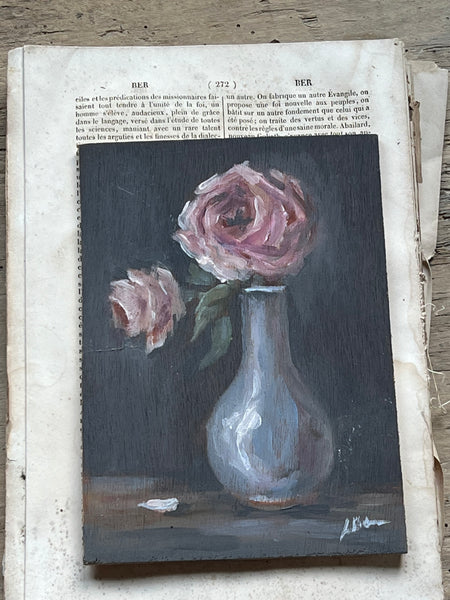 Beautiful French Floral Oil Painting