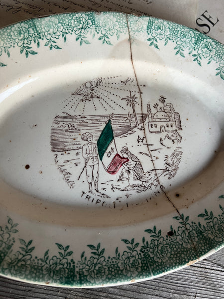 Vintage French Stapled Platter