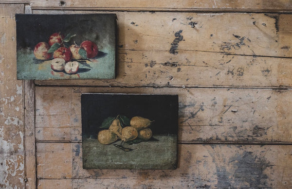 Antique French Fruit Oil on Canvas
