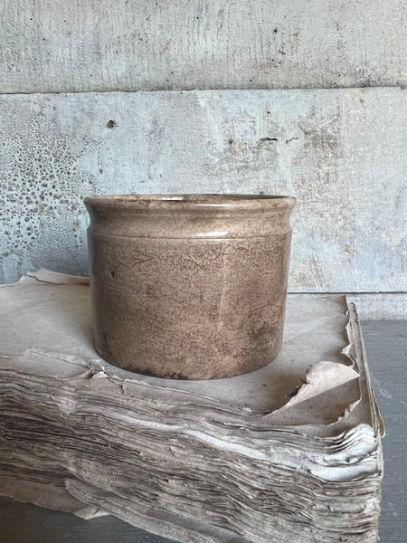 Small Buttery Antique Confiture Pot