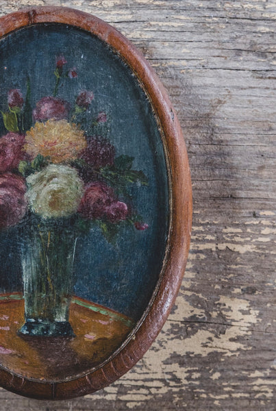 French Antique Framed Floral