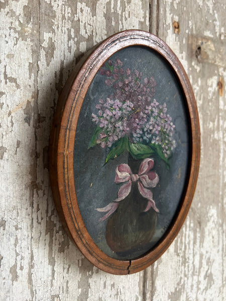 Small Framed Floral Oil Painting