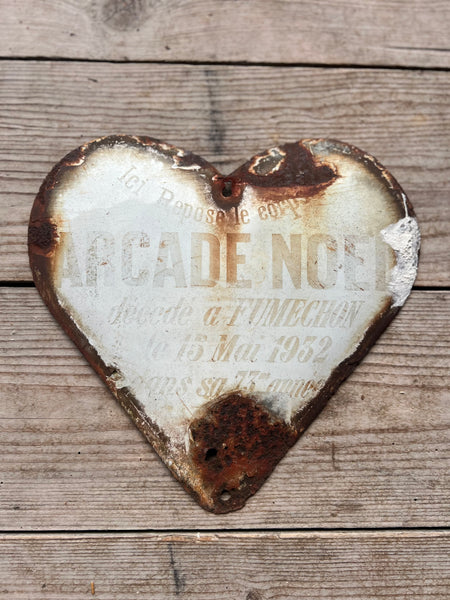 Vintage French Rustic Memorial Heart
