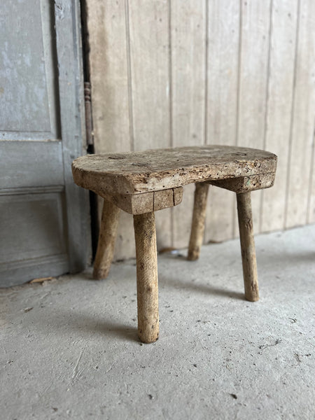 Little Vintage Rustic French Stool