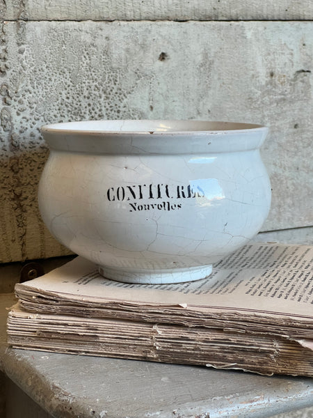 French Vintage Confitures Pot