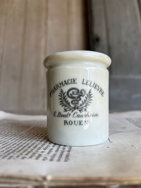 Vintage Small Sarreguemines Pharmacy Pot