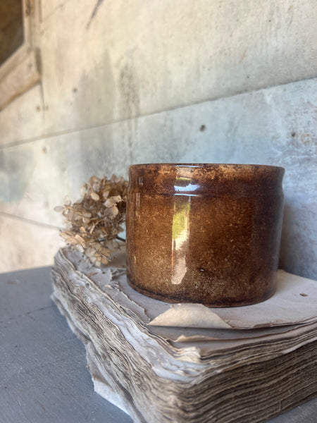 Chunky Buttery Antique Confiture Pot